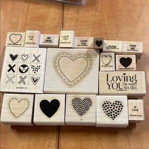 Stampin' Up! Wooden Stamp Set - live hearts Valentine’s Day